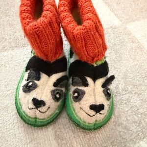 Garnet Hill Kids wool Boots - panda